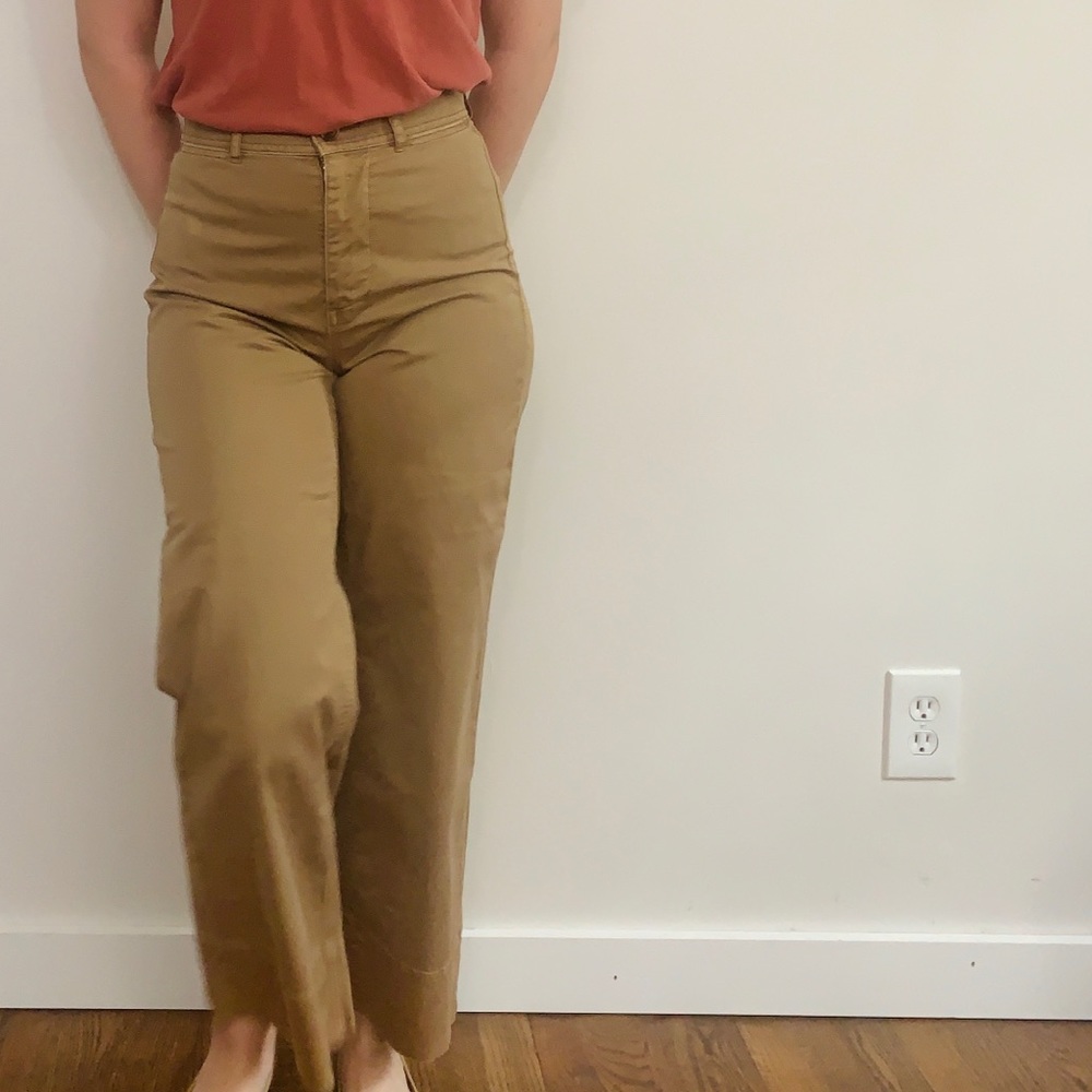 Everlane Wide Leg Crop Pant - Ochre